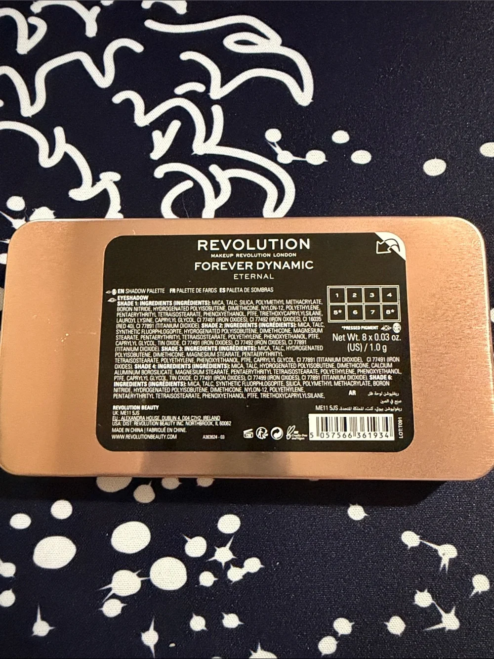 Revolution Rose Gold Eyeshadow Palette – Pink, Rose, Champagne & Brown Shades
